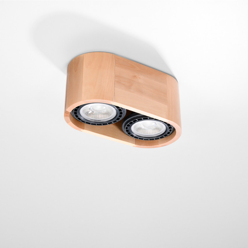 Basic 2 Wooden Ceiling Lamp SOLLUX
