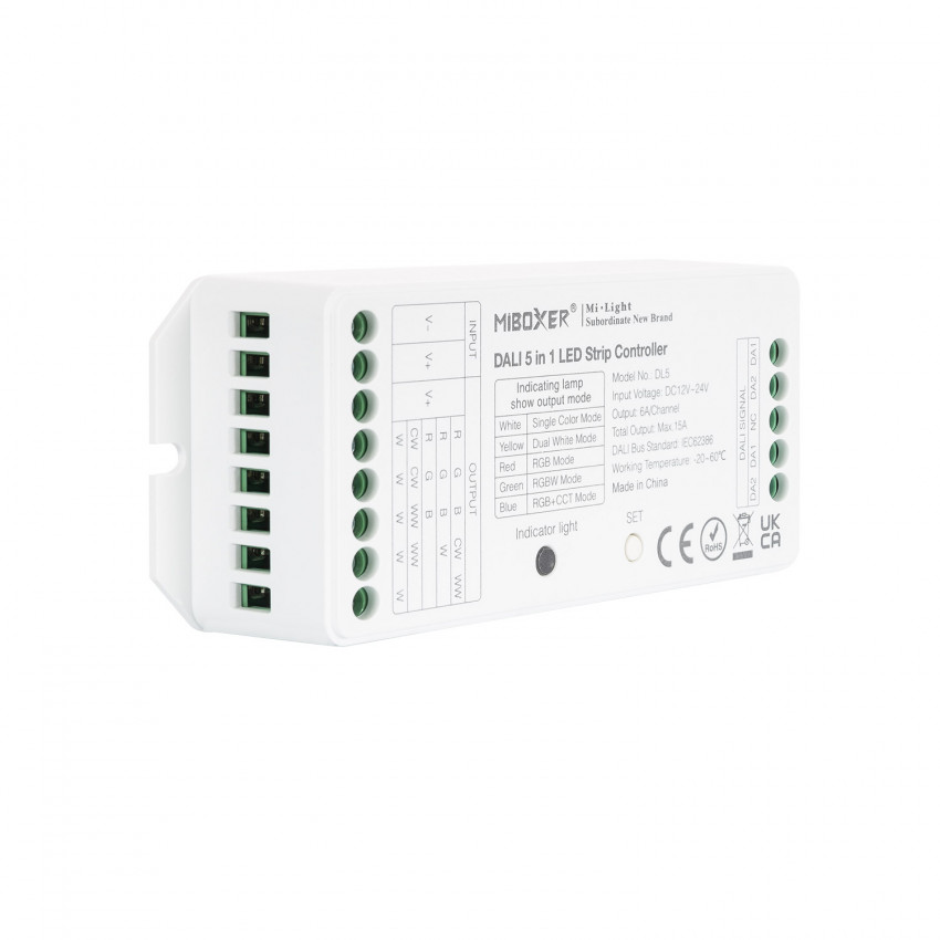 5 in 1 LED Controller RGBW 12/24V DC MiBoxer 