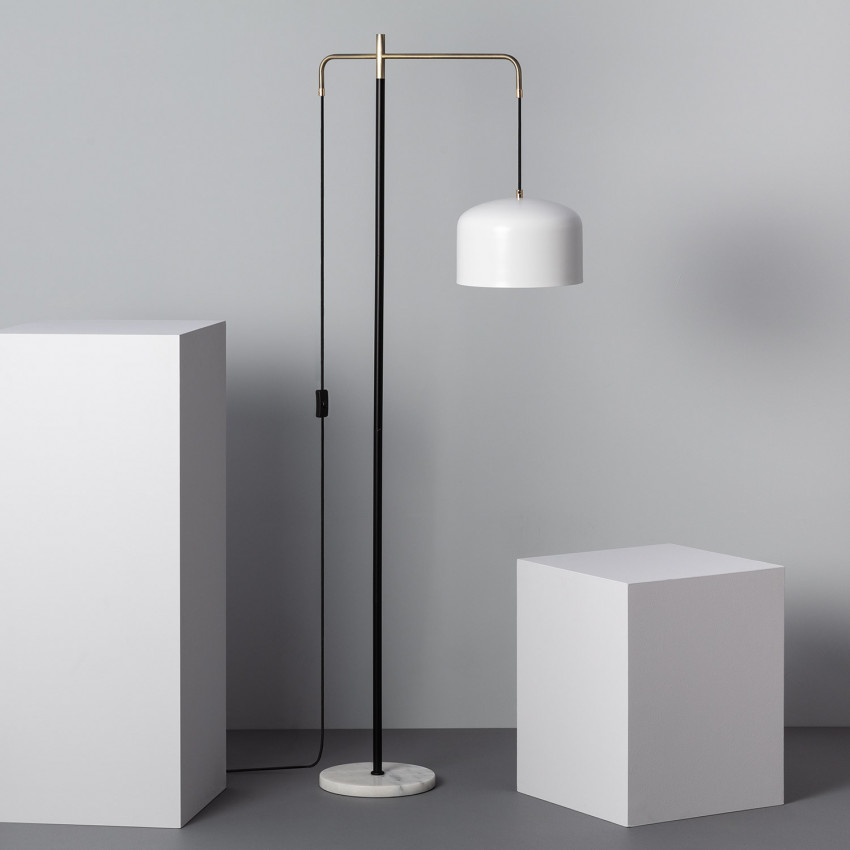 Fiske Floor Lamp with Hanging Lampshade 