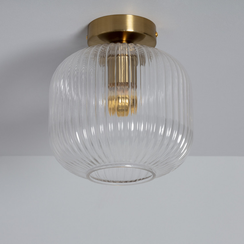Anfora Metal and Glass Ceiling Lamp