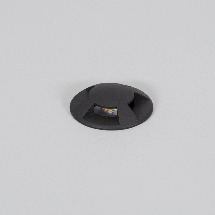 1W Loto 4L Recessed Ground Spotlight in Black