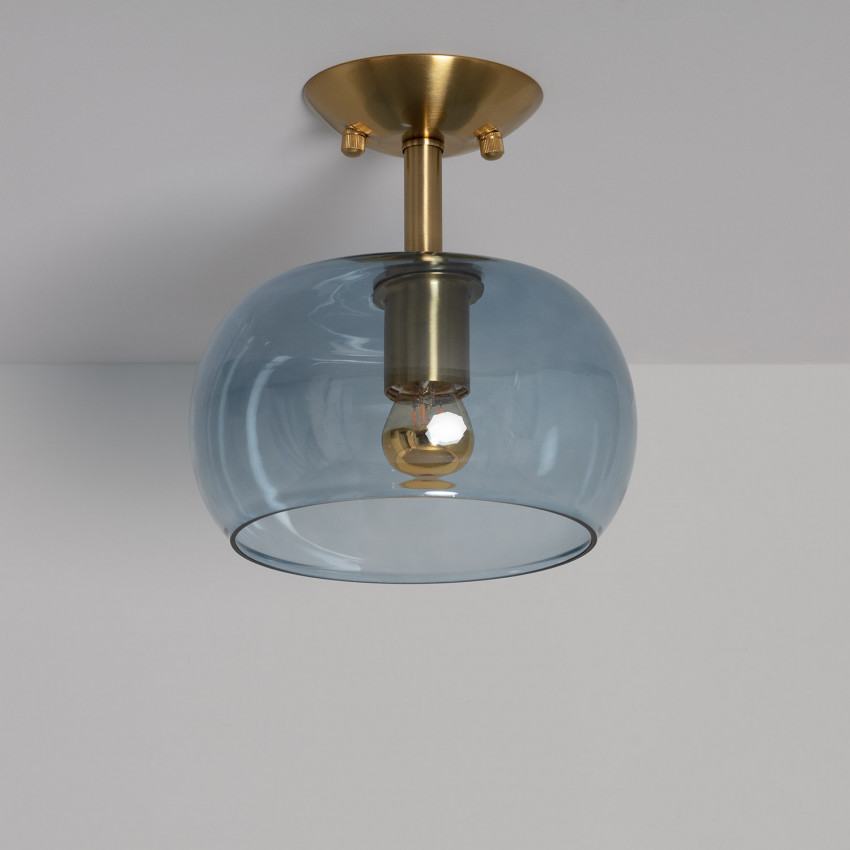 Delacroix Metal and Glass Ceiling Lamp