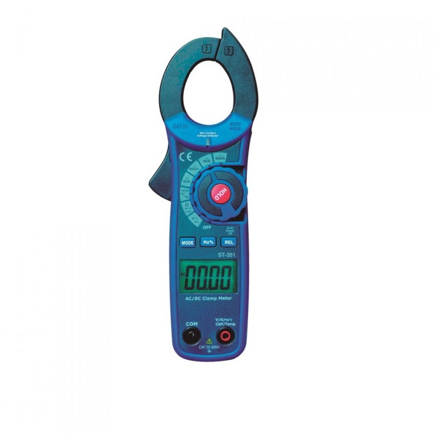 Professional Digital Clamp Meter 600V AC 400A AC/DC Ø 30 mm