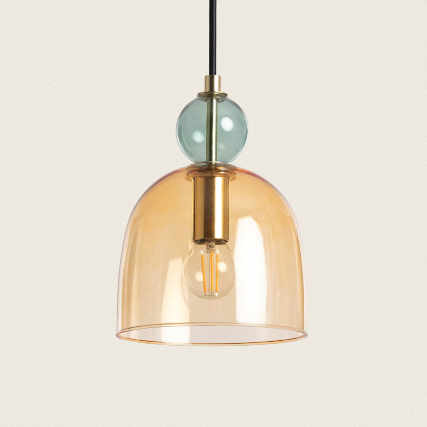Mono-Baudelaire Metal & Glass Pendant Lamp 